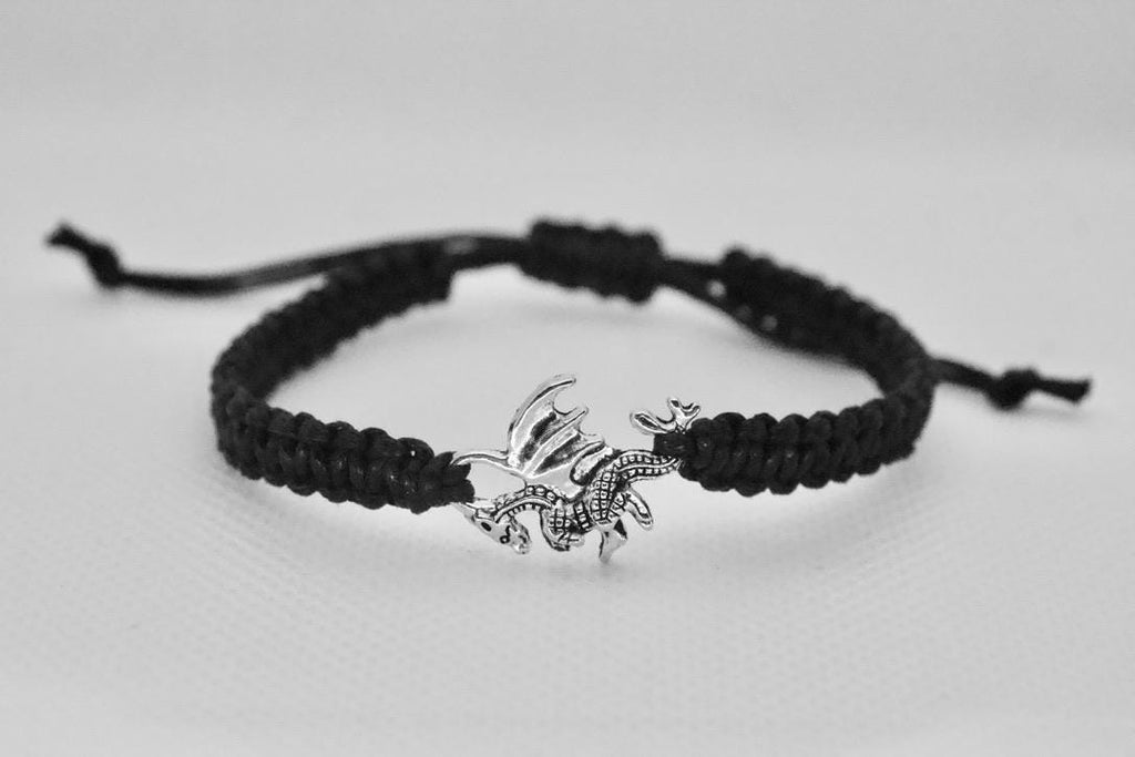 Dragon Charm Macrame Bracelet
