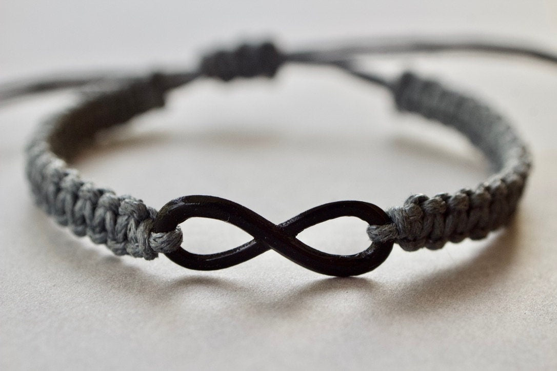 Bracelet with an infinity symbol on a light background