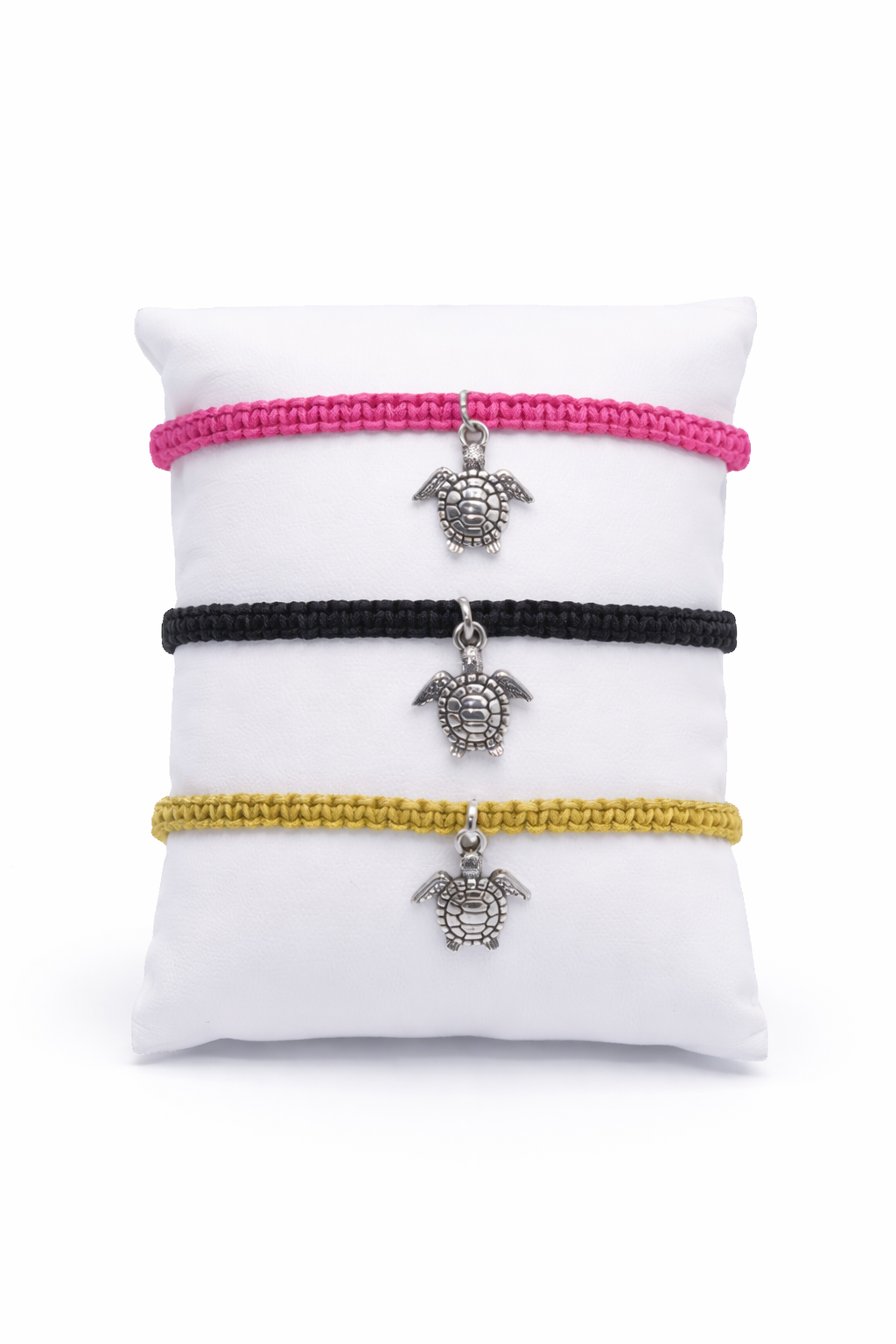 Handmade turtle charm bracelet on adjustable cord – beach ocean jewelry gift for women