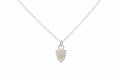 Silver pinecone charm necklace, minimalist woodland pendant jewelry for everyday wear