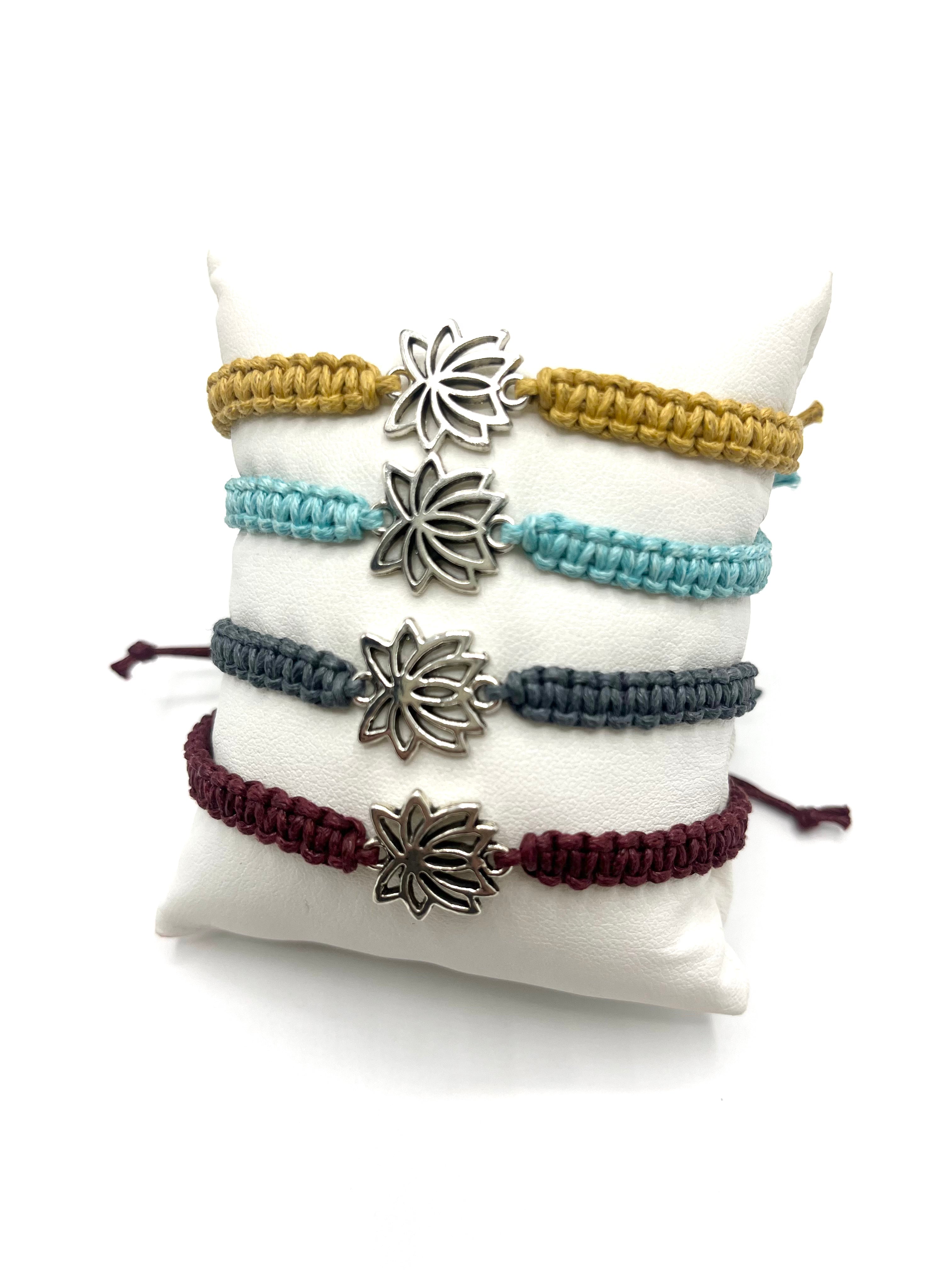 Spiritual lotus bracelet gift for women and men