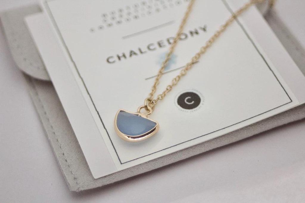 Gold Half-Moon Pendant Necklace