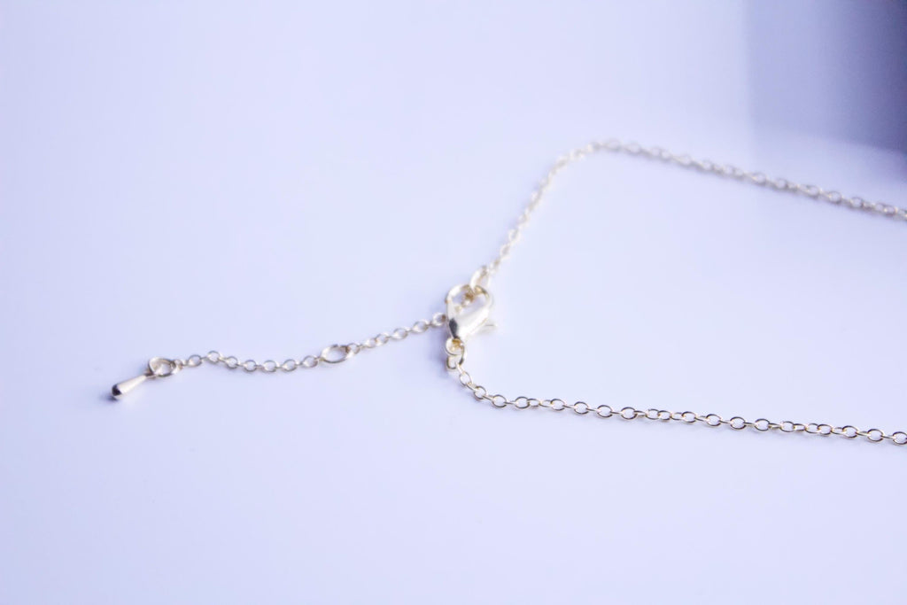 Gold Half-Moon Pendant Necklace