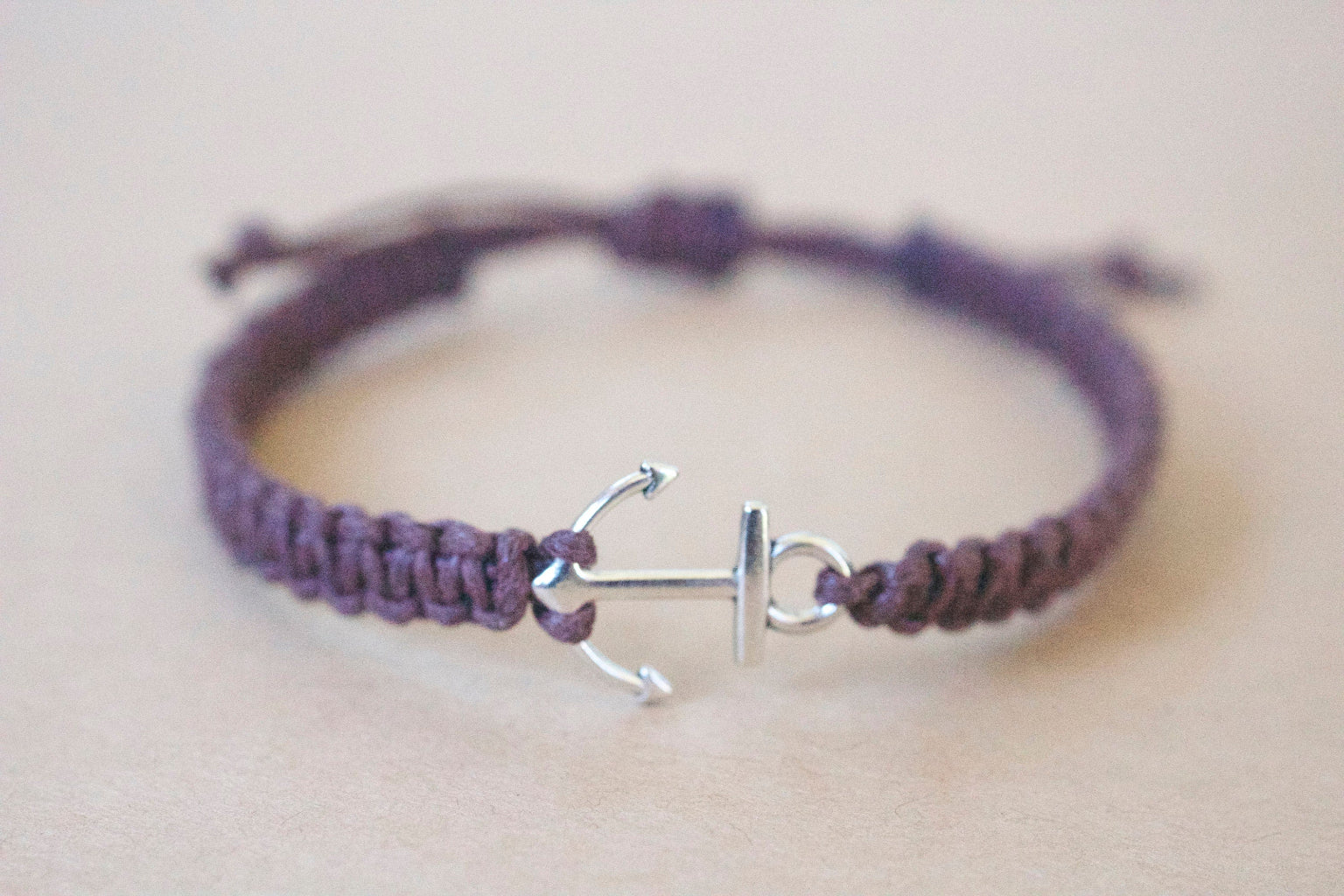 handmade anchor charm bracelet boho beach accessory