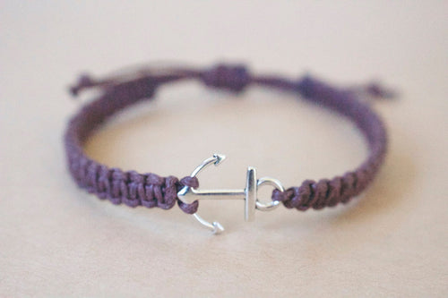 handmade anchor charm bracelet boho beach accessory