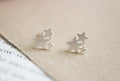 minimalist star stud earrings trio silver jewelry