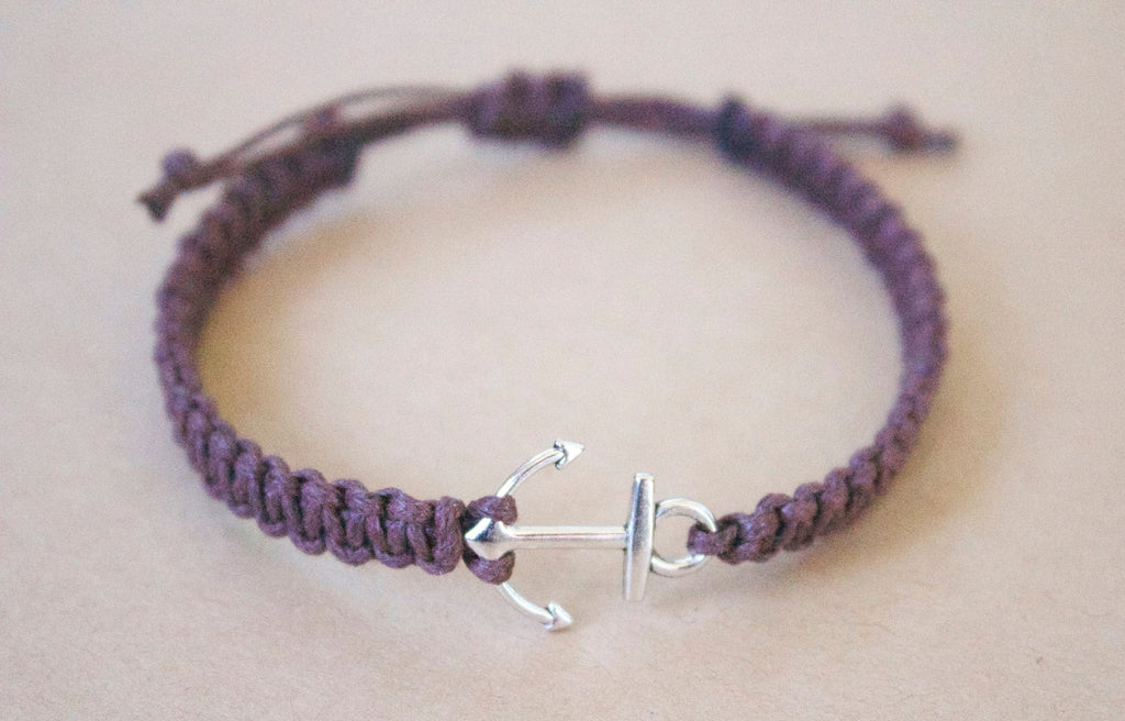 nautical jewelry anchor bracelet boho handmade gift
