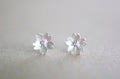 sterling silver flower stud earrings dainty minimalist jewelry